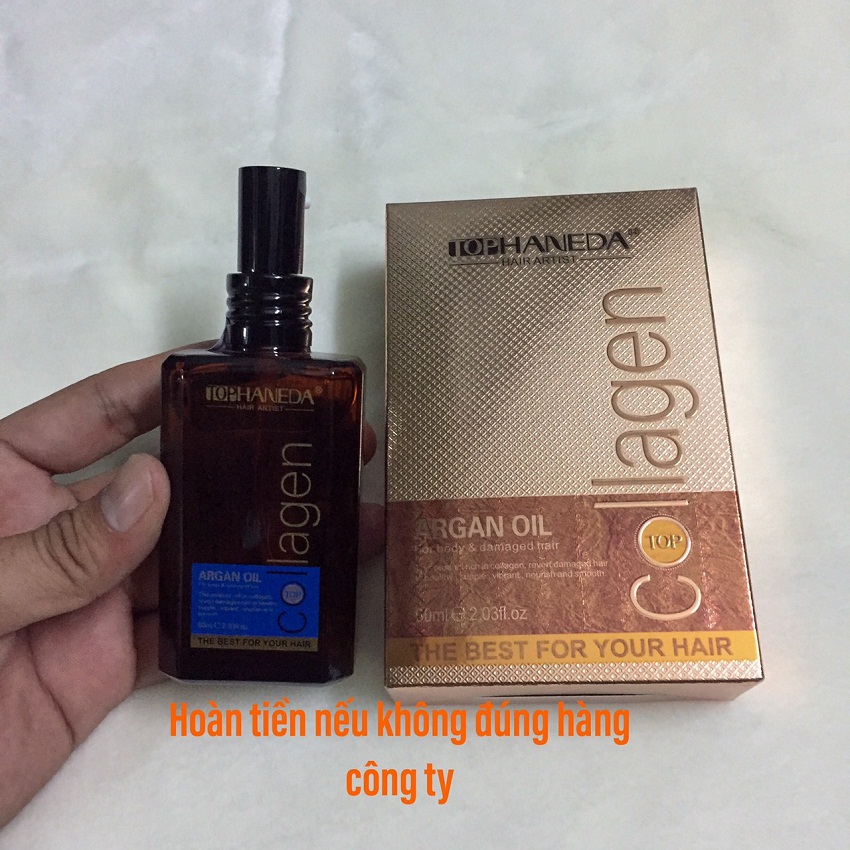 Tinh dầu Top Haneda Argan dưỡng tóc bóng mượt 60ml
