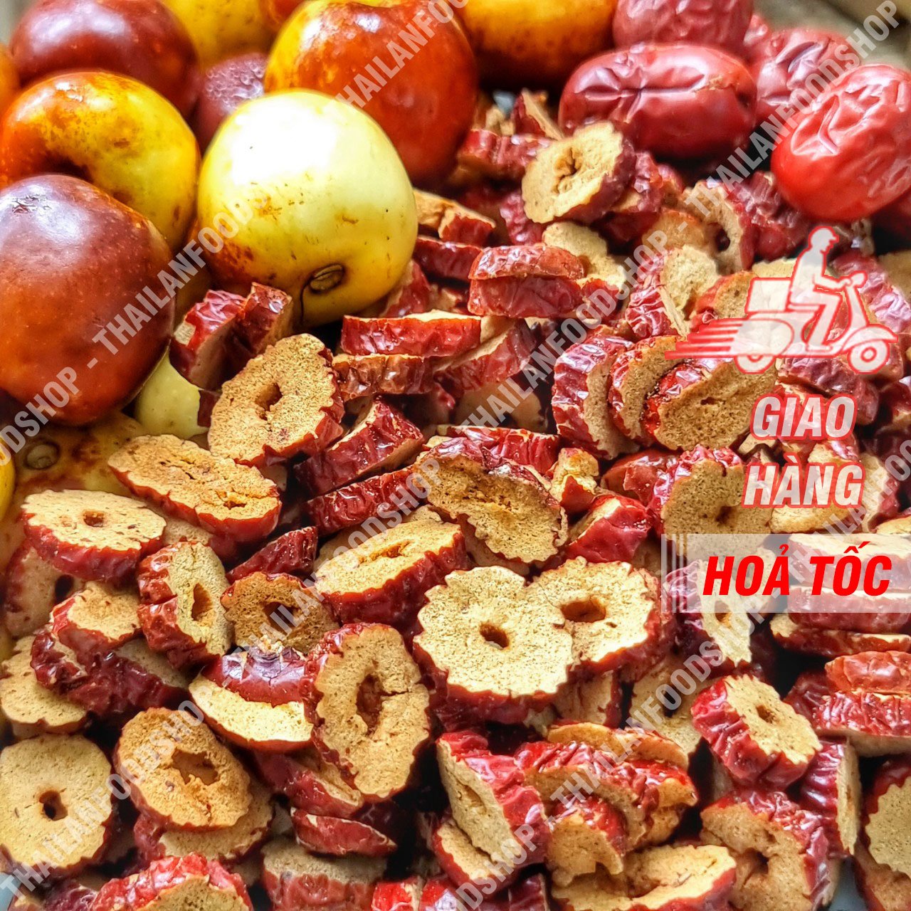 Táo Đỏ Tân Cương Thái Lát Sấy Khô (Táo Lát) Lon-300gram