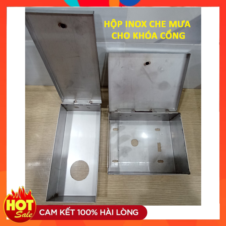 [HCM]Hộp che mưa inox cho khóa cổng vân tay bằng inox 304