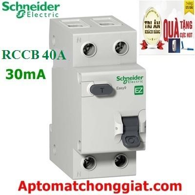 Cầu Dao (Aptomat) Chống Giật Schneider  2P 40A - 30mA Made In India ( ẤN ĐỘ)