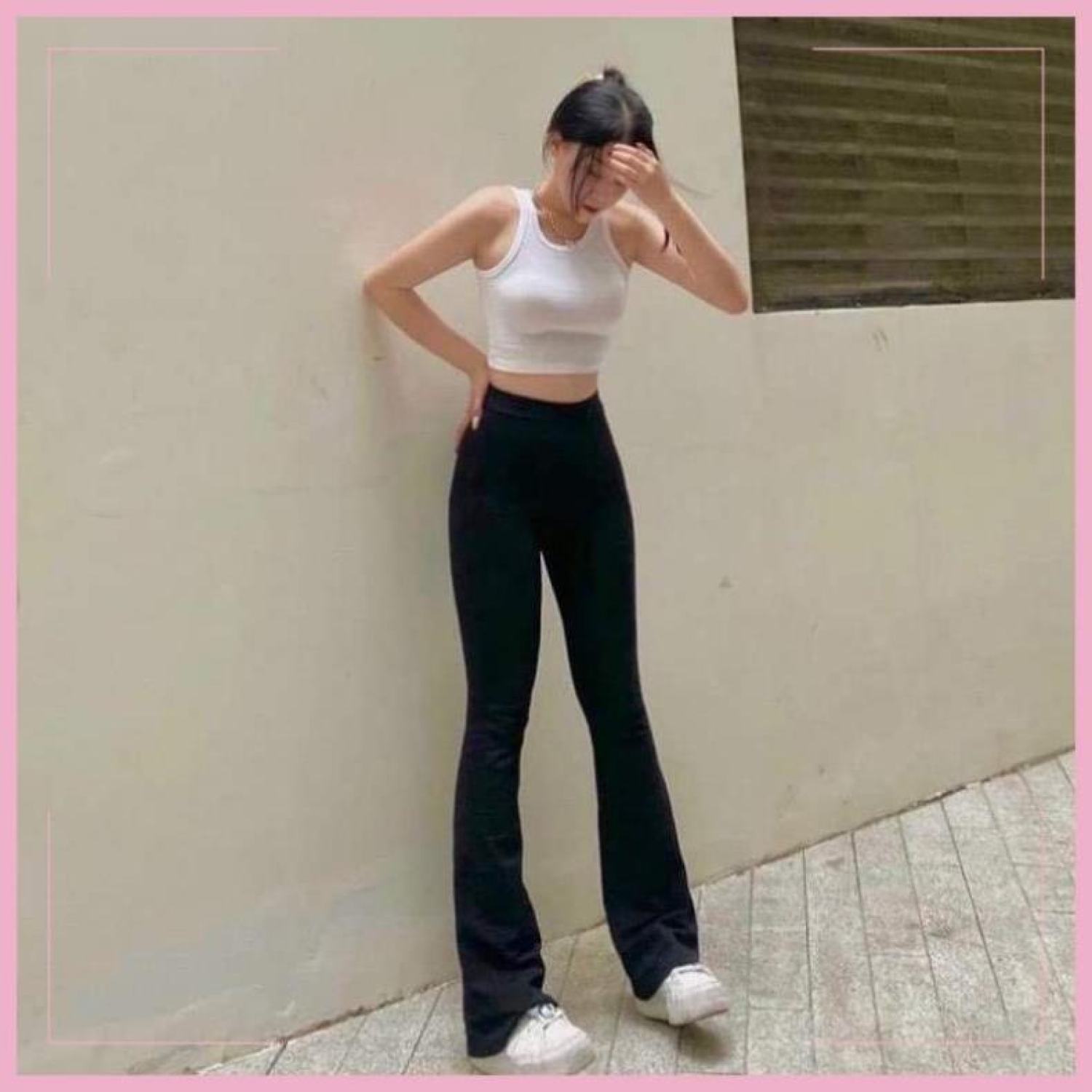 Quần legging ôm ống loe dáng dài