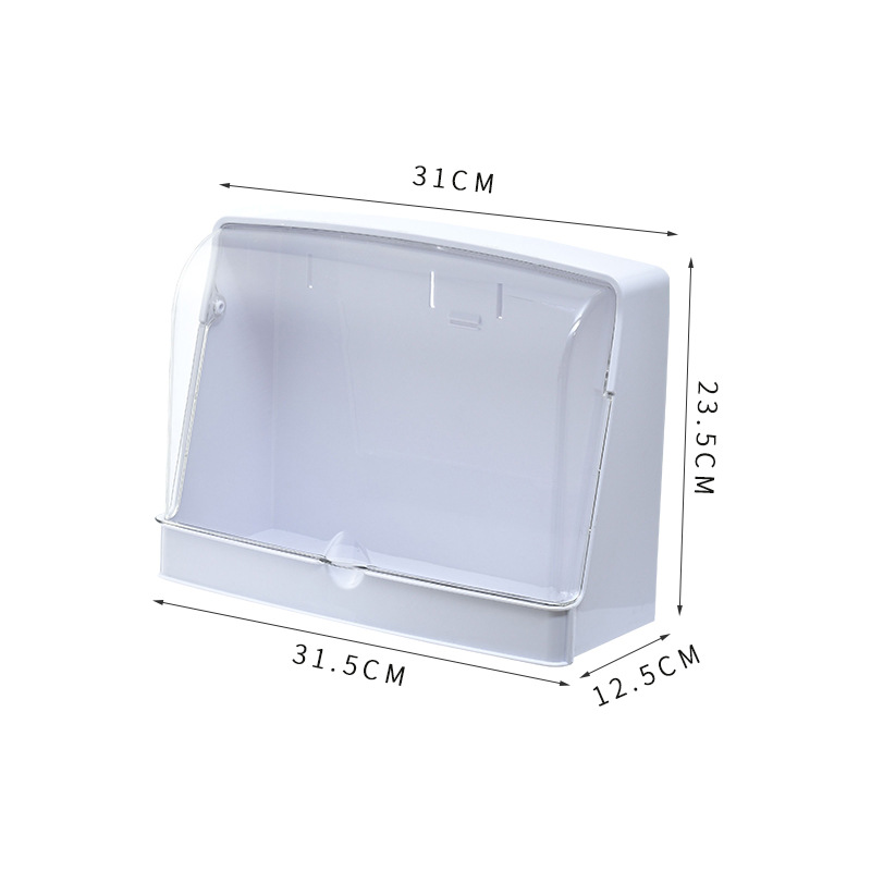 HKStorage Cosmetic Wall-Mounted Storage Box Seasoning Storage Rack on Kitchen Wall Bathroom Desktop Skin Care Product Rack Dust-Free Wall Mount Rack