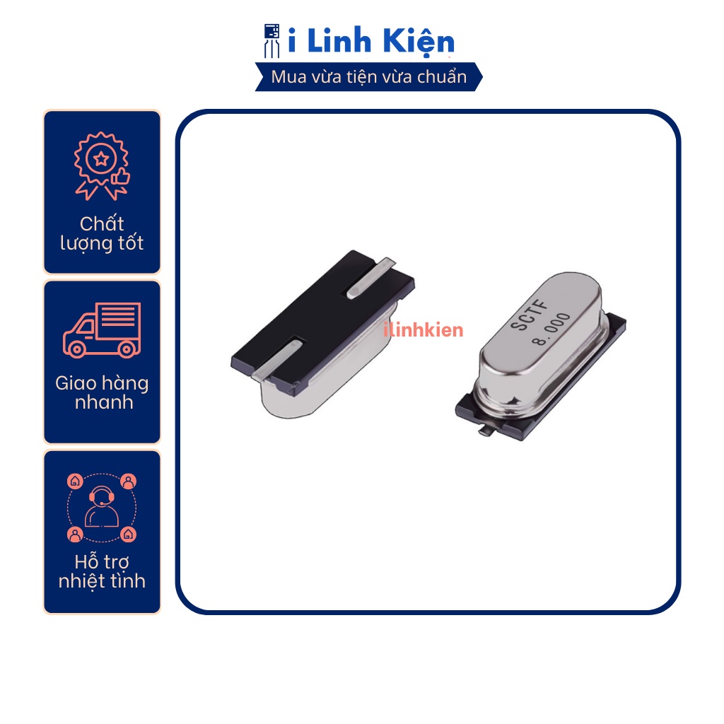 Thạch anh chân dán 49SMD đầy đủ các loại.