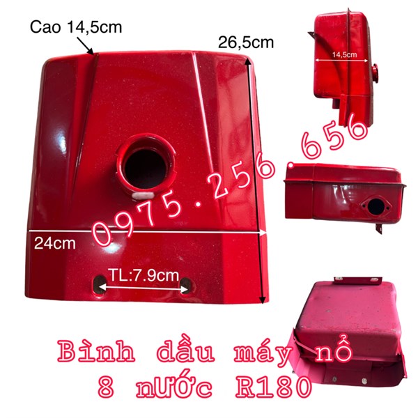 Bình dầu Máy nổ 8 Nước R180 phụ tùng máy nổ phụ tùng máy cày phụ tùng máy nông nghiệp phụ tùng Hùng Lỳ