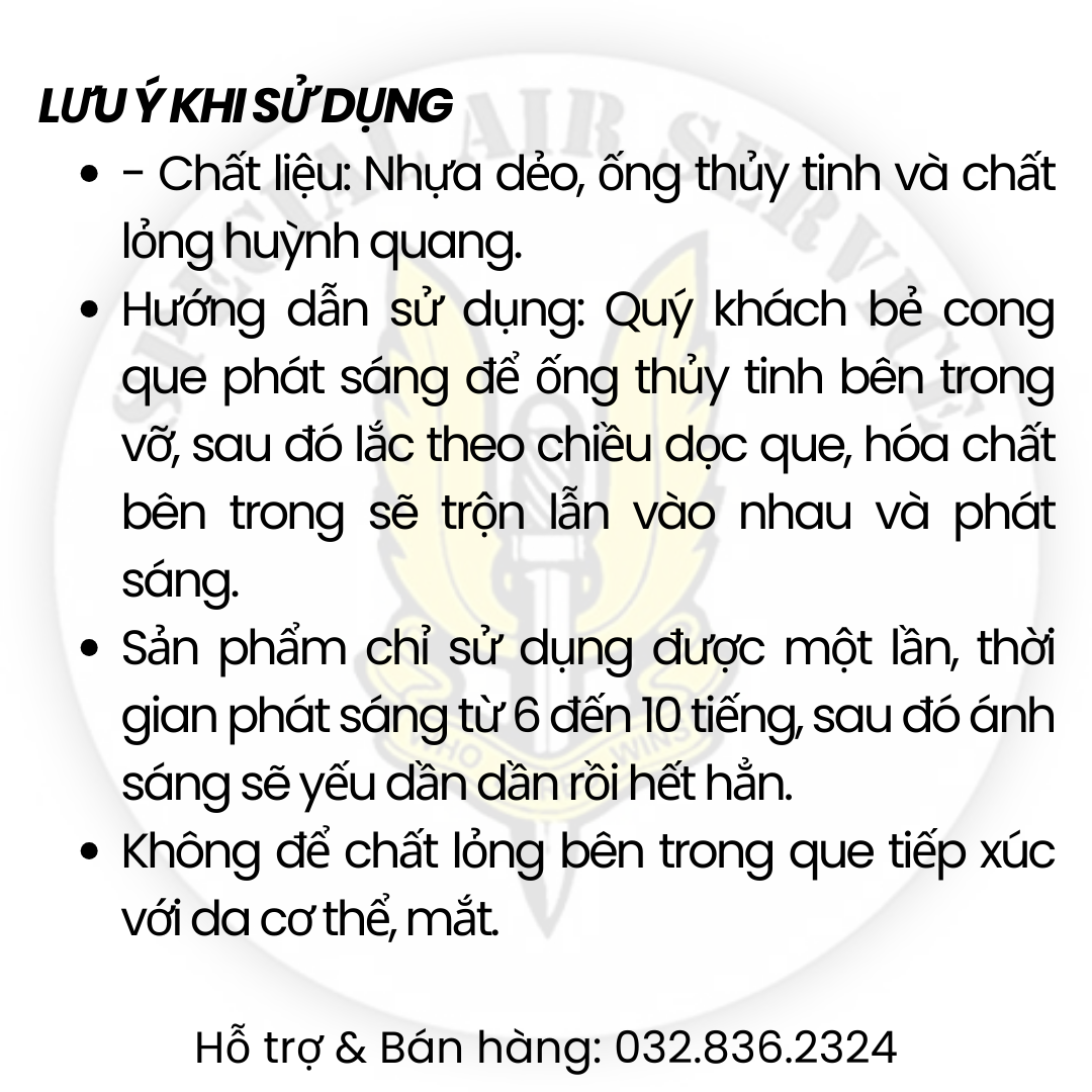 Glow Stick, Que Phát Sáng Chiến Thuật EDC Nhiều Màu