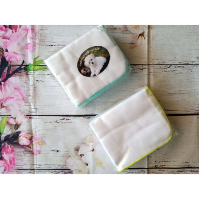 10 Khăn sữa khăn gạc Nhật 5 lớp lớn 25*35cm