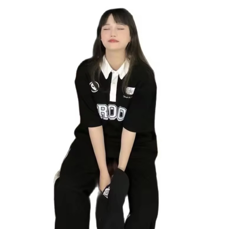 Áo phông polo tay lỡ unisex nam nữ cổ bẻ CR