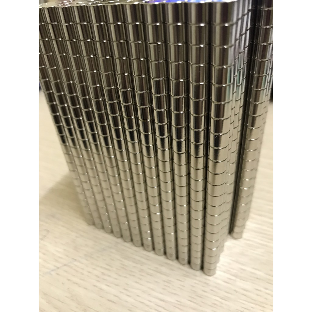 NAM CHÂM ĐẤT HIẾM HÌNH TRỤ TRÒN D6*5MM (SET 10 VIÊN )