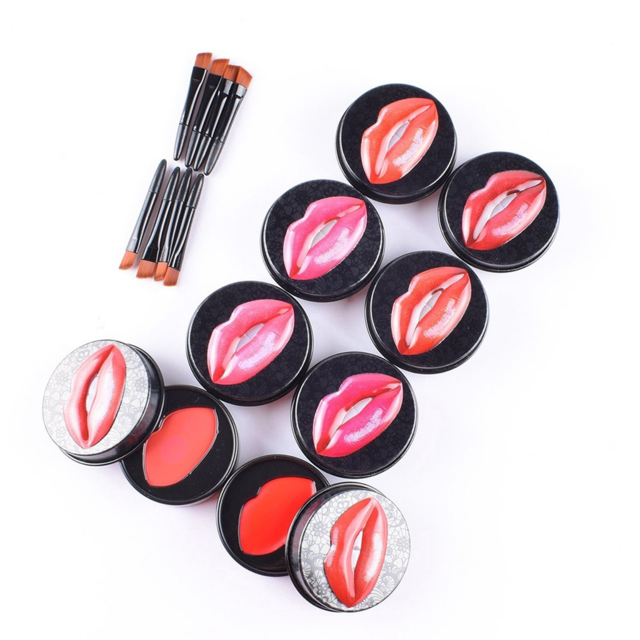 Lip stick cream lipstick with brush for gift