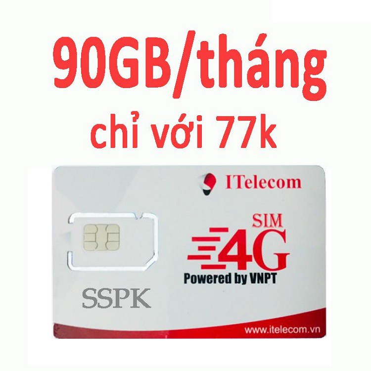 [HCM]Sim I-Telecom 3Gb 1 Ngày Tốc Độ Tối Đa Trọn Gói 1 Tháng
