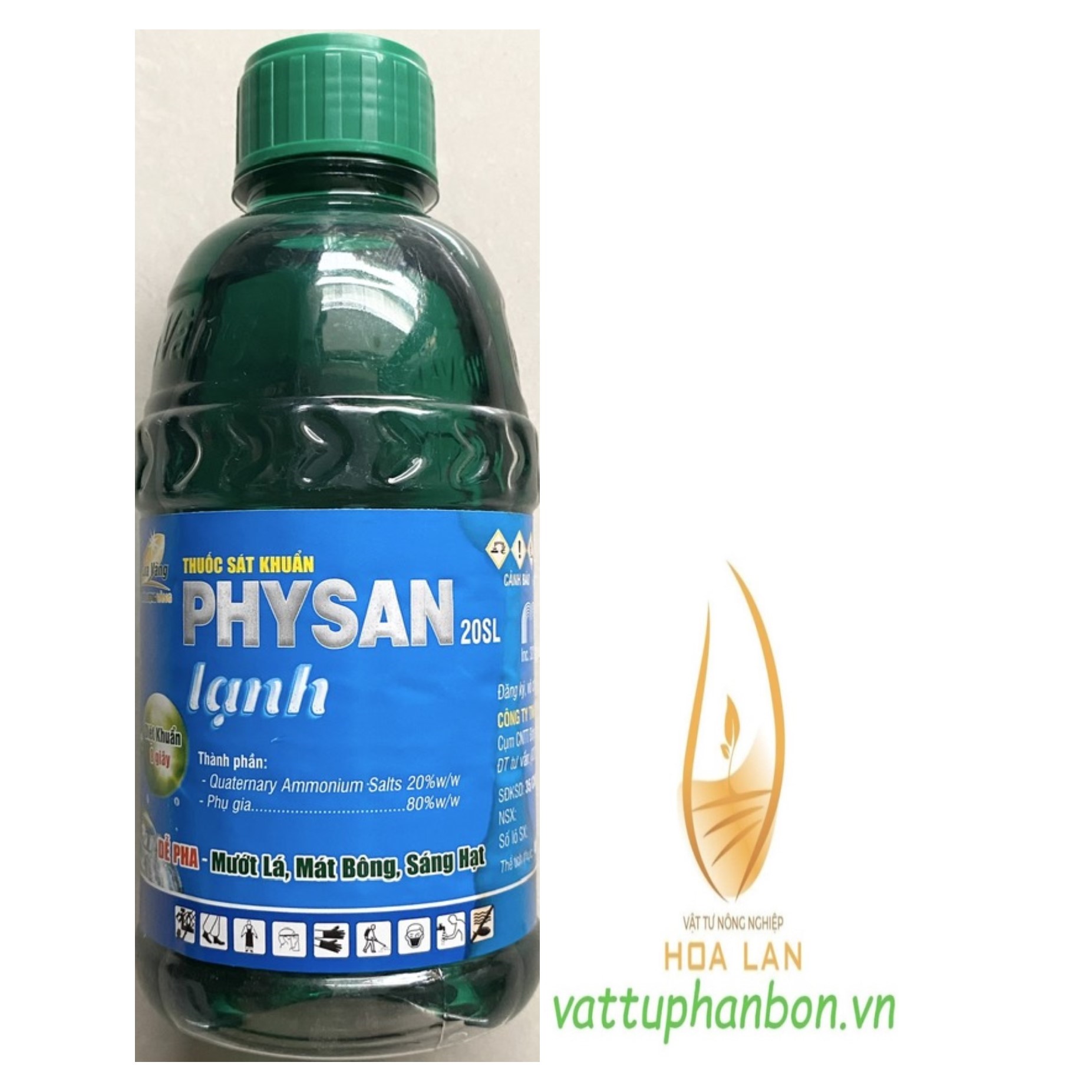 Trừ bệnh sát khuẩn physan lạnh 20sl - mướt lá mát bông sáng hạt - #467a# 480ml