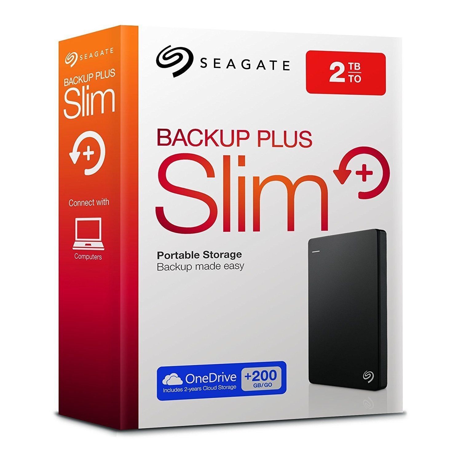 Ổ Cứng Di Động HDD Seagate Backup Plus Slim 2TB Đen