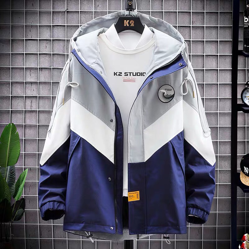 [HCM]ÁO KHOÁC DÙ PHỐI MÀU ZIG ZAG THỜI TRANG CHUẨN ĐẸP GF