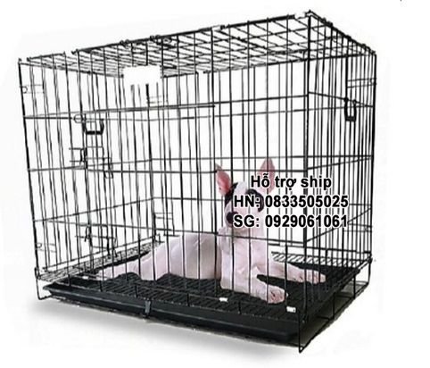 (Chuồng SD)- Hanpet - Lồng cho thú cưng (Đủ size) dùng cho mèo và chó dạng chuồng chó gấp gọn sơn tĩnh điện