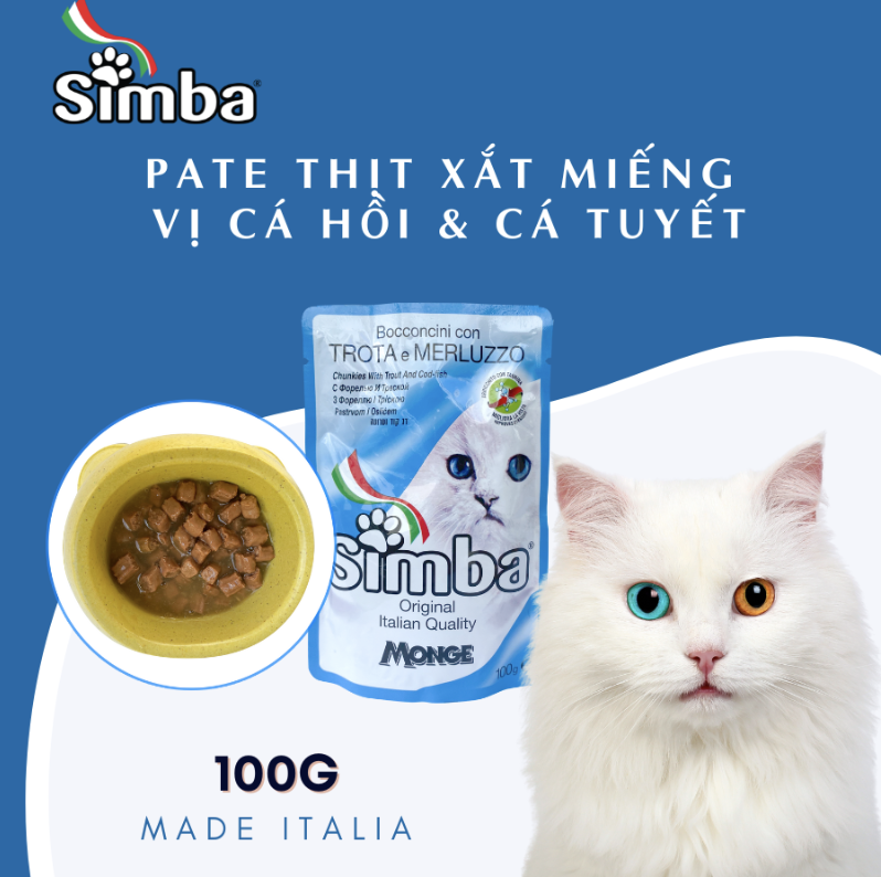 Pate Simba nhập Ý cho mèo các loại
