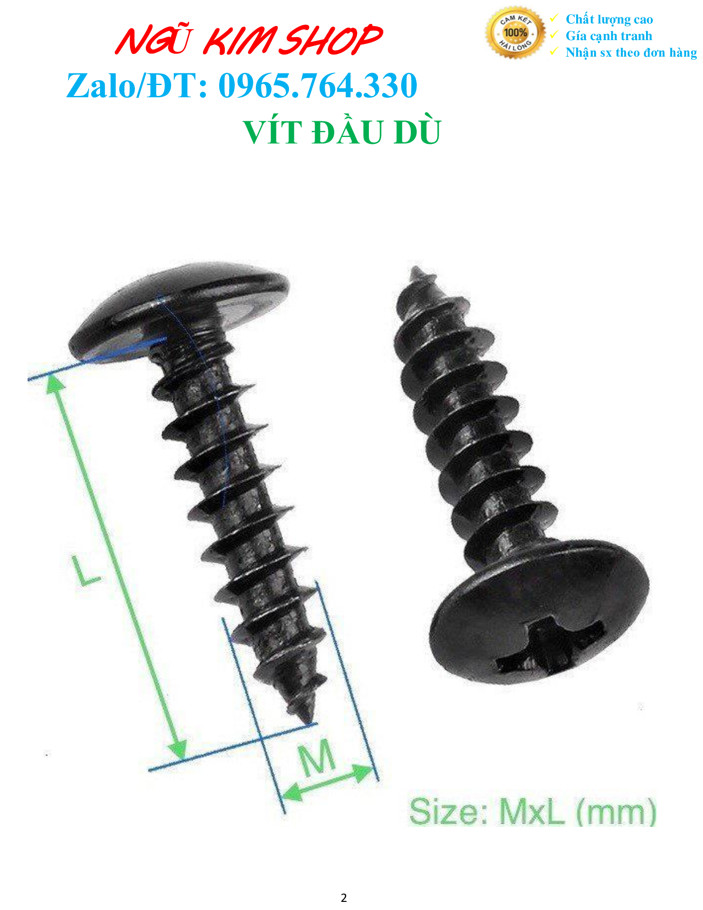 Speaker Screw _ Spirit Head Screw with Pointed Tail M4 X L