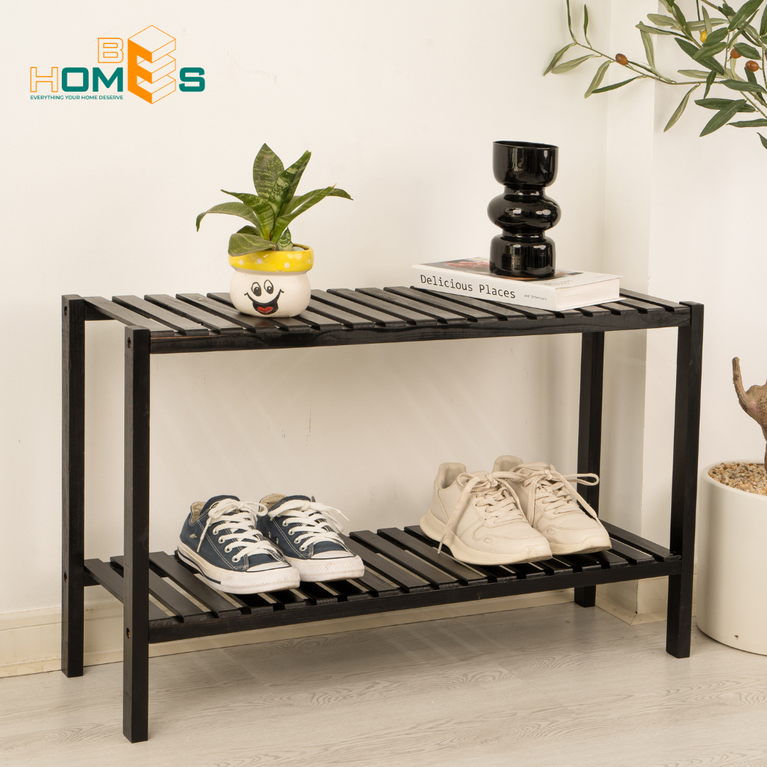 Kệ giày gỗ đa năng 2 tầng dài 80cm