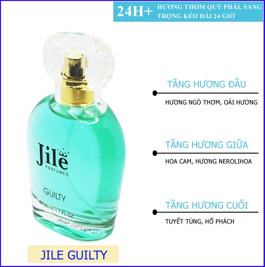 Nước Hoa Nam Jile Guilty 50ml, nuoc hoa nam thơm lâu, chính hãng, cao cấp, hương thơm mạnh mẽ