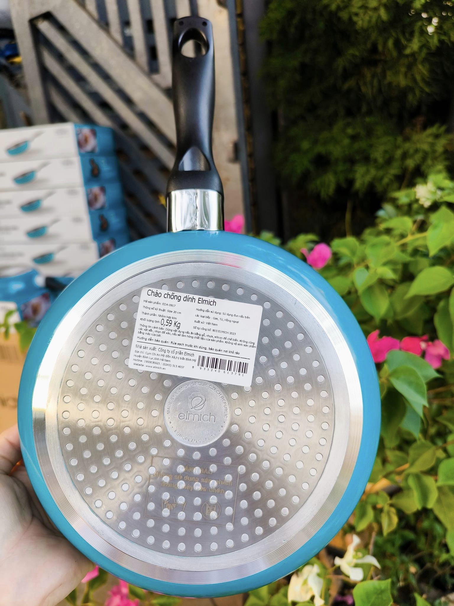 Chảo chống dính đáy từ Elmich cao cấp 20cm