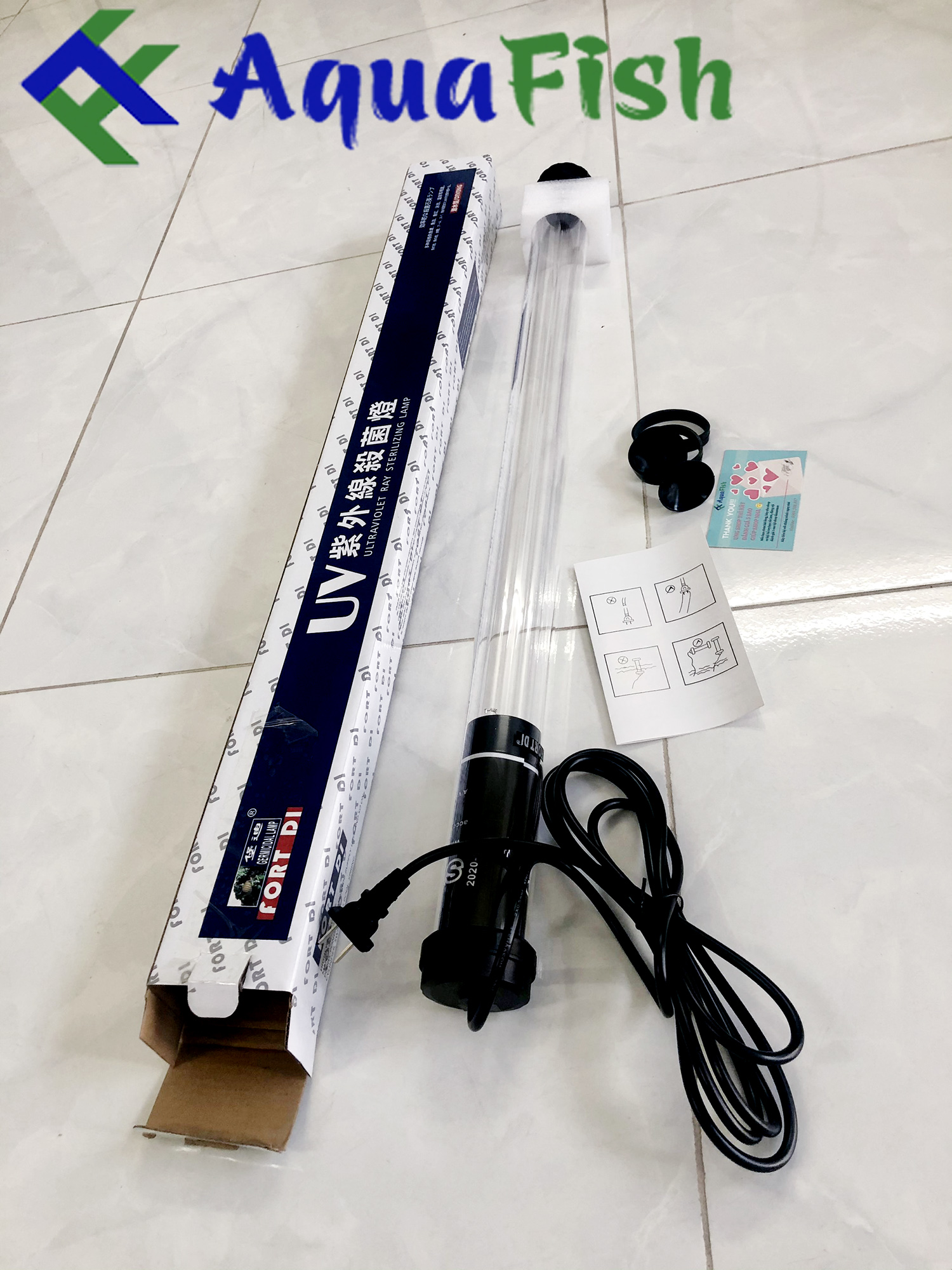 Đèn UV Fort Di, 3D Gebo 100w (đèn diệt tảo chuyên dụng cho hồ cá koi, hồ cá rồng)
