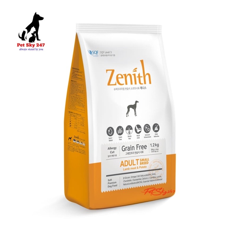 Thức Ăn Hạt Mềm Cho Chó Trưởng Thành Zenith Gói 1.2kg (Hàn Quốc)