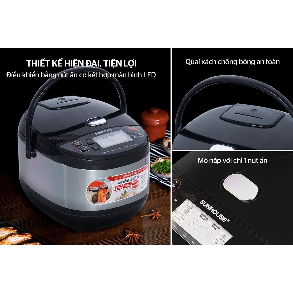 NồI Cơm ĐiệN Tử 1.8L Sunhouse Shd8907B