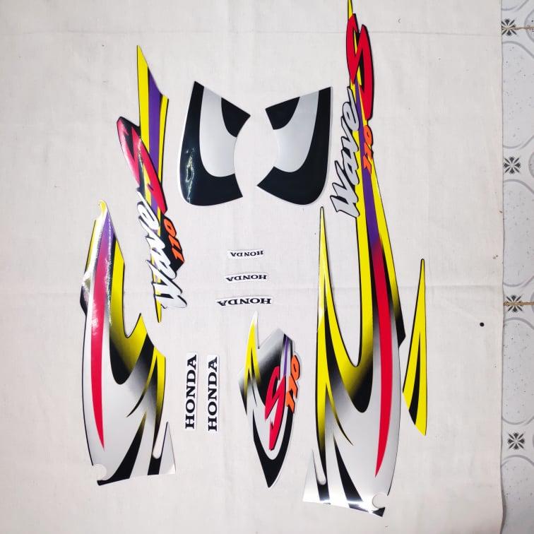 [HCM][DECAL] TEM RỜI CHO XE WAVE S 110 MẪU NHỎ 3 LỚP (MÀU BẠC VÀNG) (CHỮ WAVE BẠC+ CHỮ S ĐỎ)