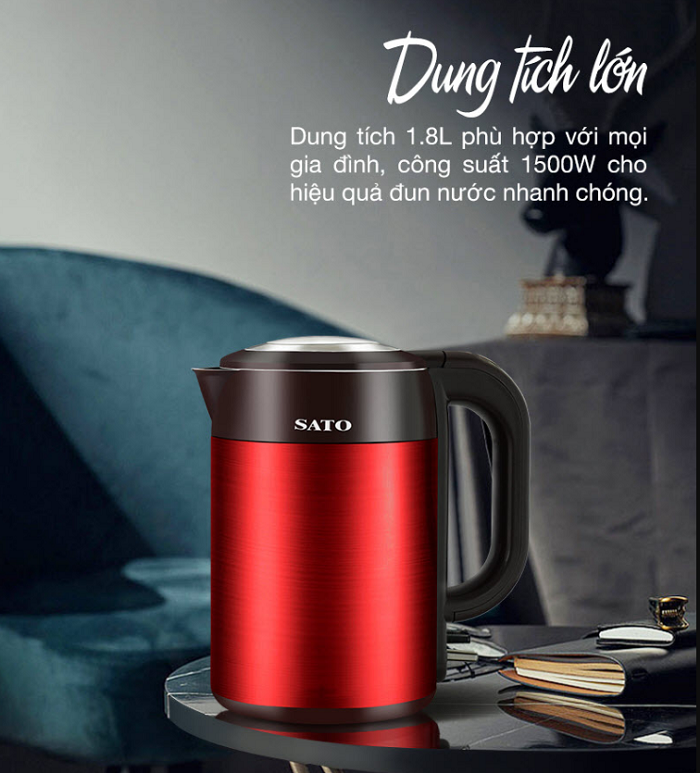 Ấm Siêu Tốc Vỏ Tôn SATO ST-1803 (N)