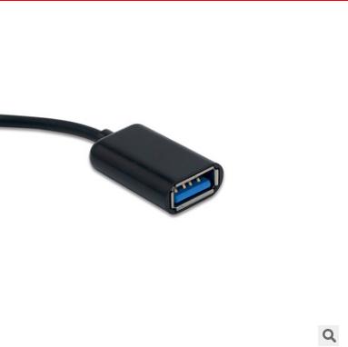 Cáp chuyển đổi OTG Type-c sang USB đen dài