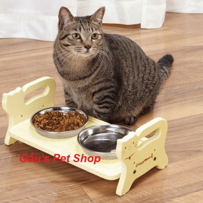 Bàn ăn gỗ cho mèo CattyMan - 93336