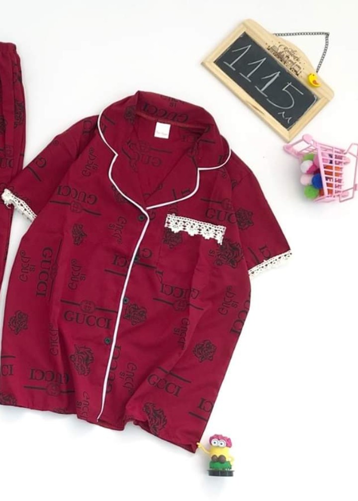 Pijama kate lụa ngắn guci