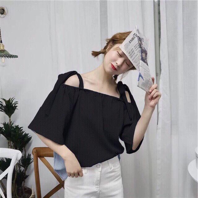 [HCM]Áo Trễ Vai Cột Nơ