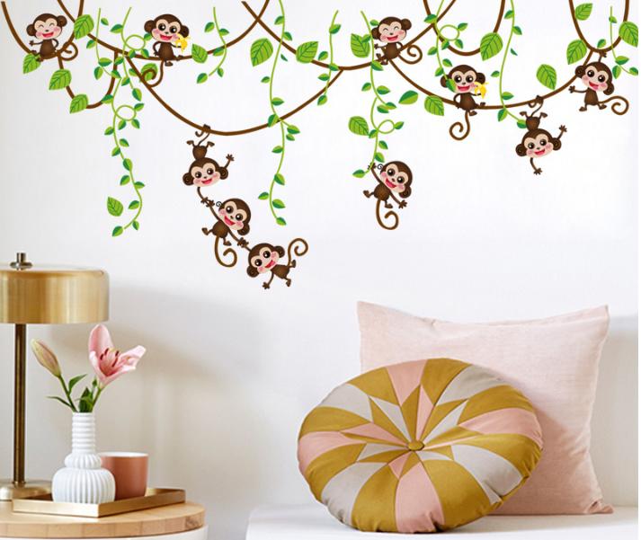 [HCM]Decal trang trí Dây leo Khỉ