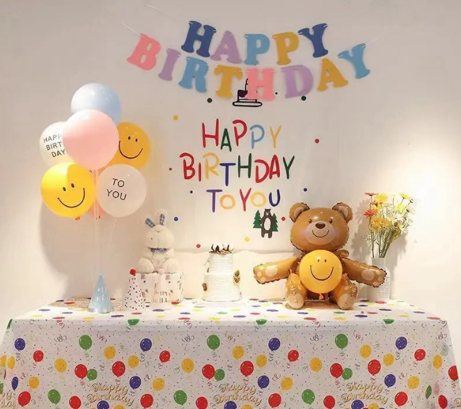 Khăn trải bàn nylon trang trí sinh nhật
