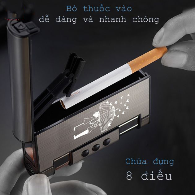 Hộp Quẹt Bật Lửa Focus 2 Trong 1 Cao Cấp