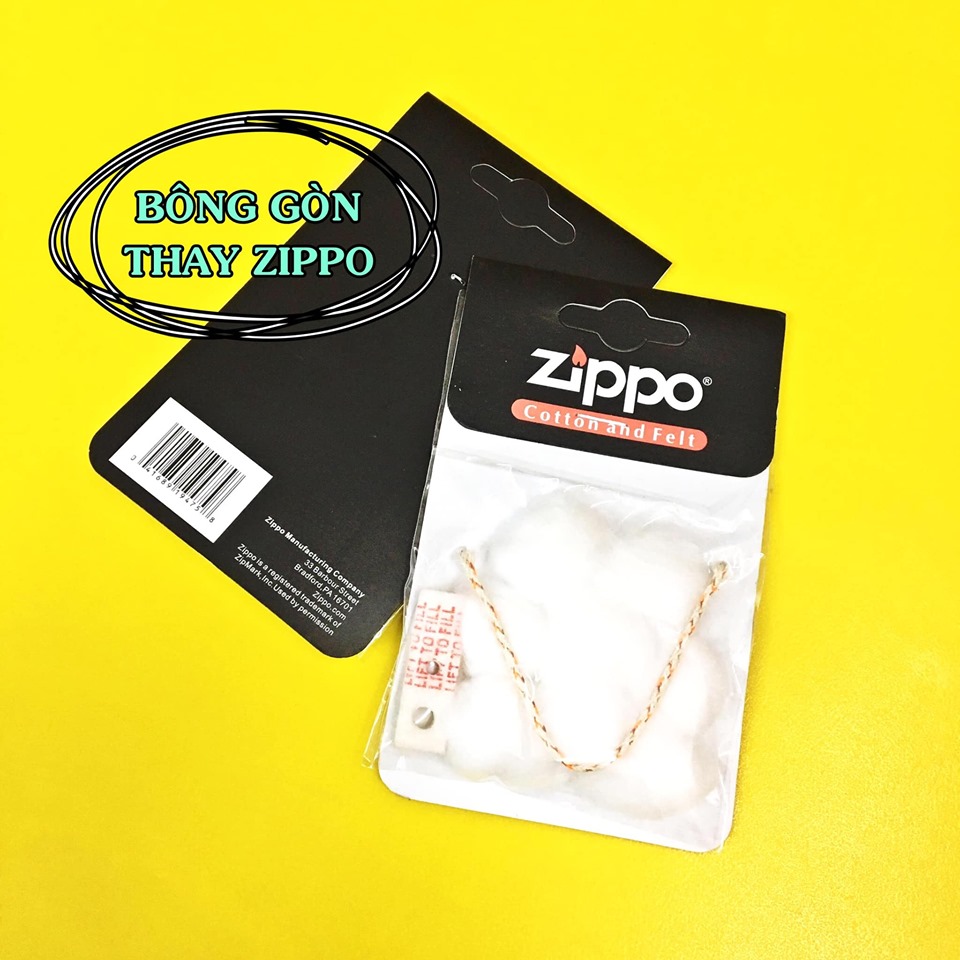 SET BÔNG GÒN ZIPPO 3 MÓN (BÔNG GÒN - BÔNG CHẶN XĂNG - TIM)