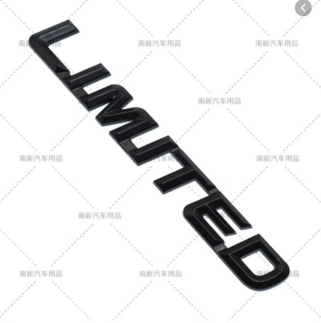 Tem decal chữ kim loại Limited nghiêng