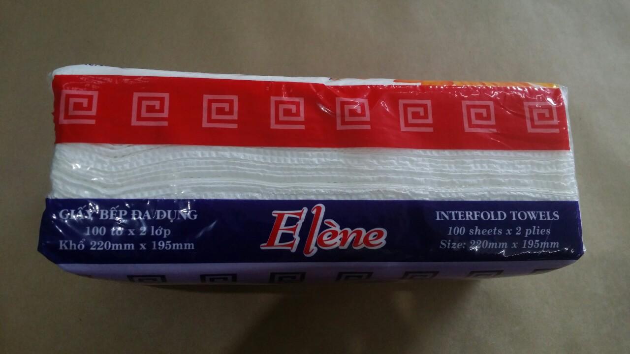 Combo 6 gói Khăn giấy Elene 100 tờ ( 2 lớp ) bếp đa dụng
