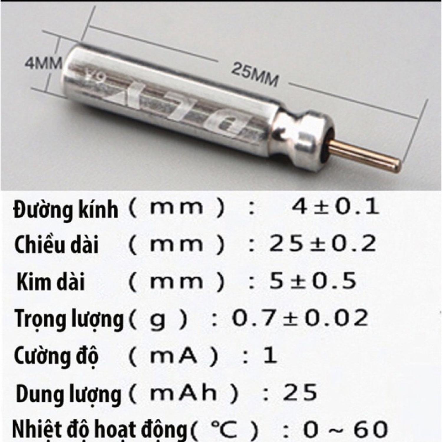 PIN PHAO ĐÈN BAN ĐÊM CR425 cho câu đài
