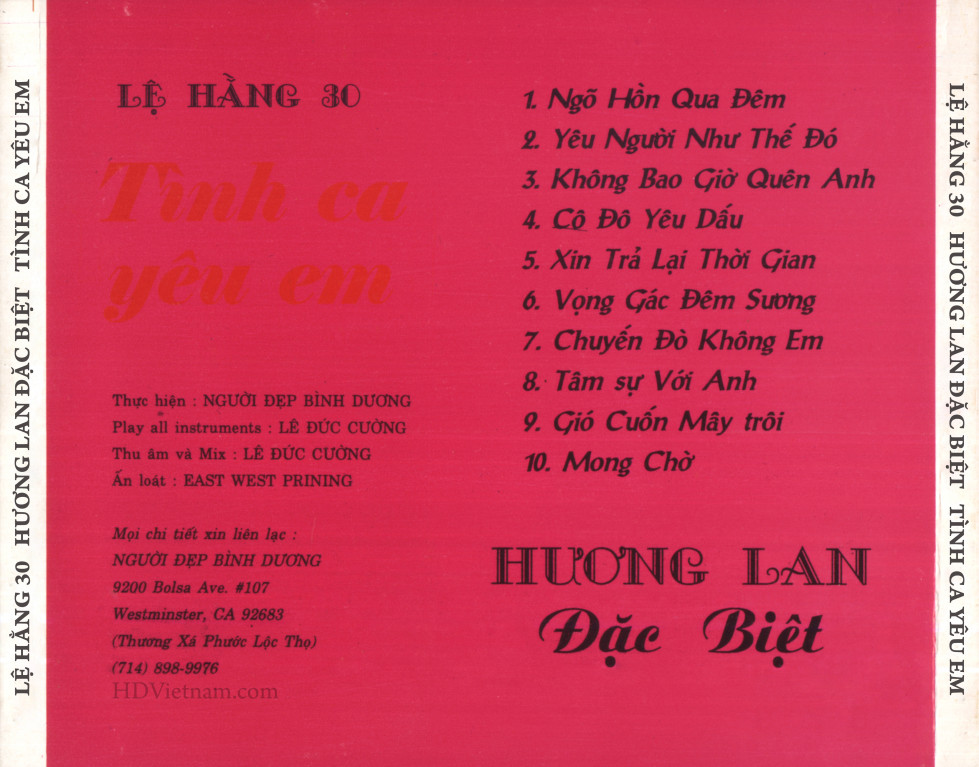 Bộ 5 đĩa CD nhạc tiếng hát Hương Lan 8(phôi đĩa nhật)