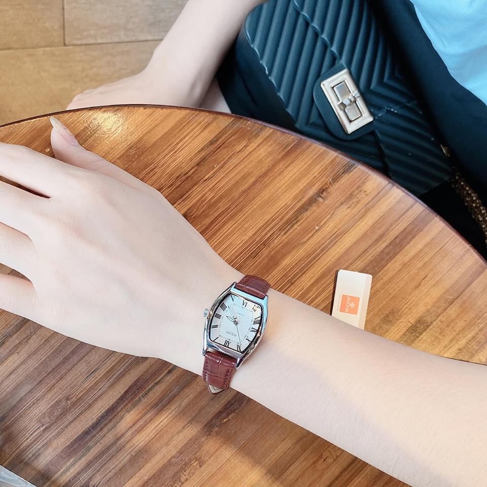 Đồng hồ nữ Julius Hàn Quốc JA-703 cổ điển dây da