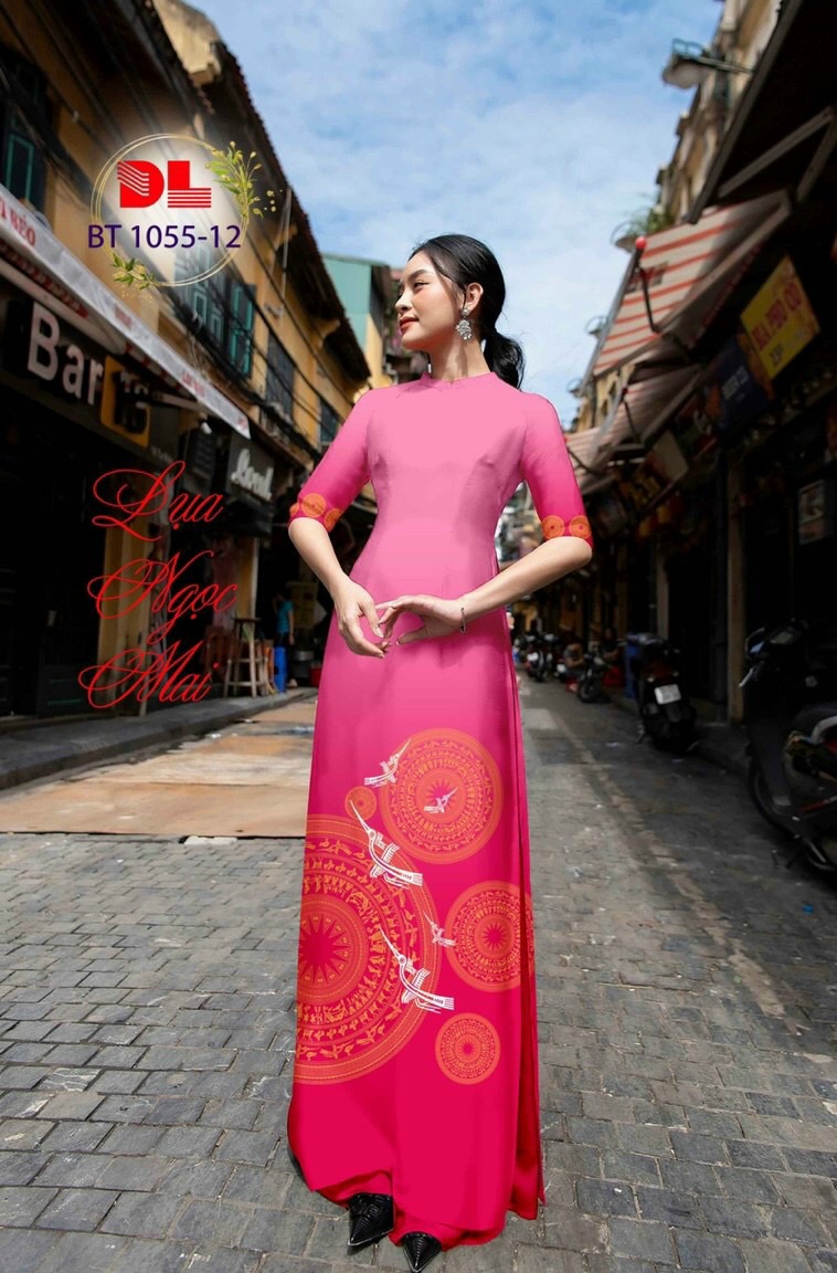 [HCM]Vải áo dài Trống Đồng