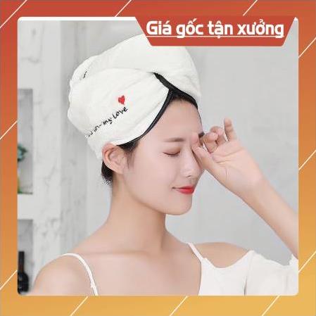 Khăn Quấn Tóc Nhanh Khô Thần Thánh, Khăn Ủ Tóc Nhanh Khô