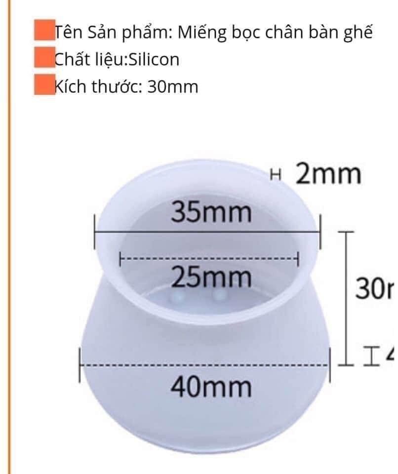 COMBO 4C BỌC CHÂN BÀN GHẾ SILICON