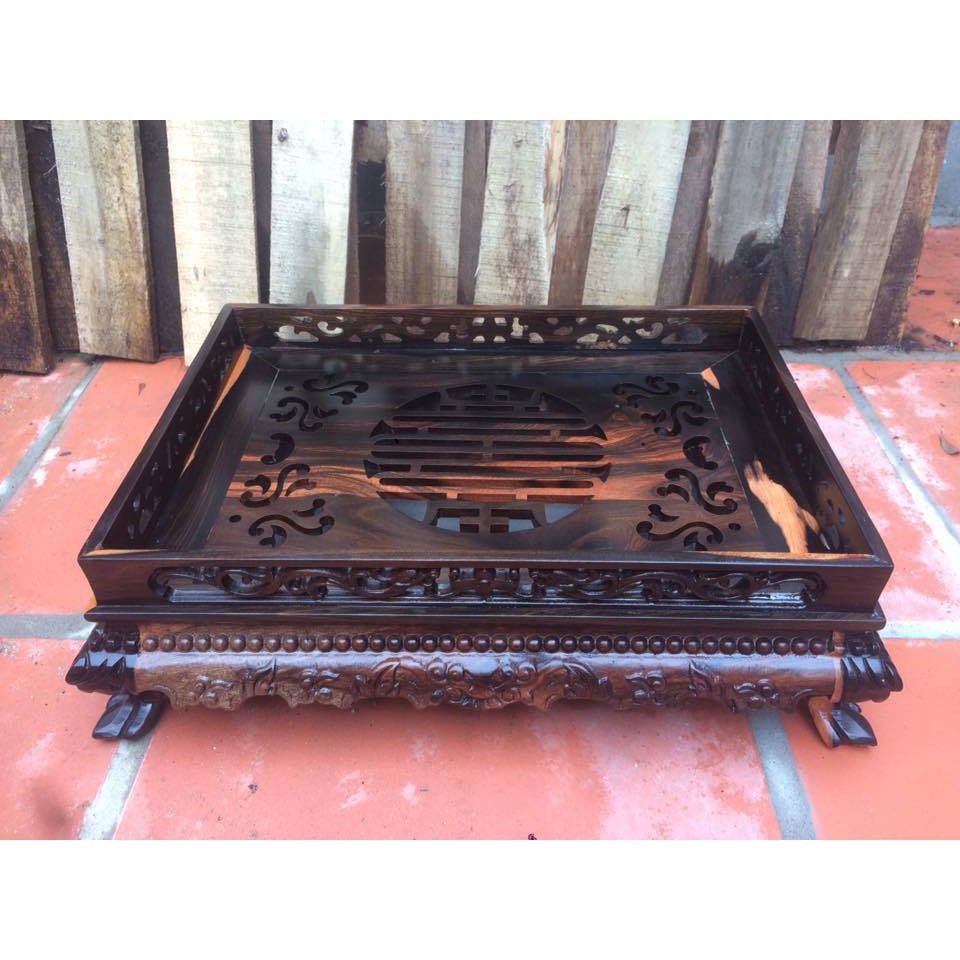 Khay Trà Gỗ Mun kt:37x27 cm-42x32 cm