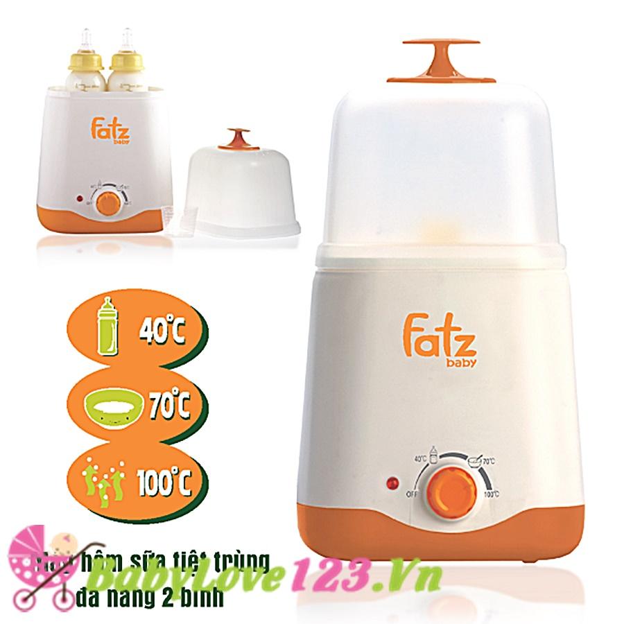 Máy hâm sữa 2 bình cổ rộng fatz
