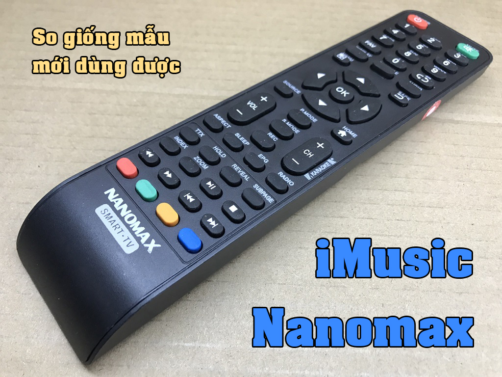 Nanomax - Remote điều khiển Tivi Nanomax, IMusic