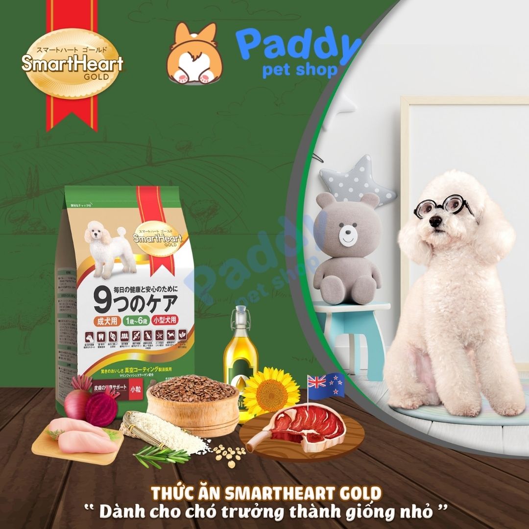 Hạt Cho Chó SmartHeart Gold Cao Cấp Vị Cừu & Gạo