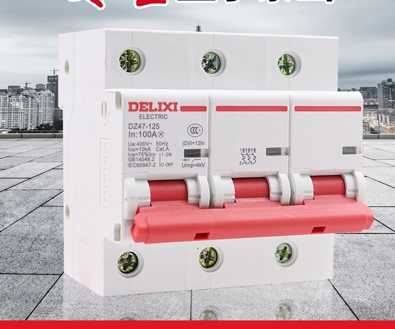 Cầu dao Aptomat MCB Delixi 3 pha 100A 3P
