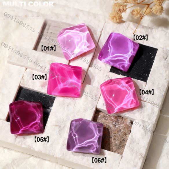 Set sơn móng gel AS Violet 6 màu chai 15ml